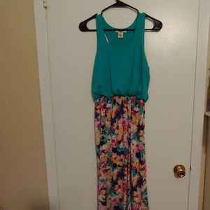 Cotton, racer back maxi dress